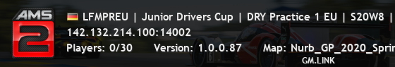 LFMPREU | Junior Drivers Cup | DRY Practice 1 EU | S20W8 | lowf