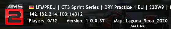 LFMPREU | GT3 Sprint Series | DRY Practice 1 EU | S20W9 | lowfu