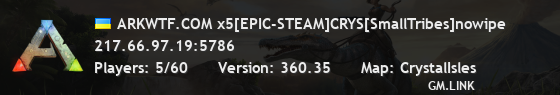 ARKWTF.COM x5[EPIC-STEAM]CRYS[SmallTribes]nowipe