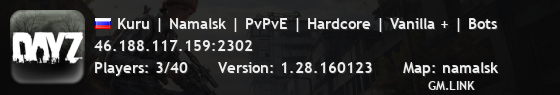 Kuru | Namalsk | PvPvE | Hardcore | Vanilla + | Bots