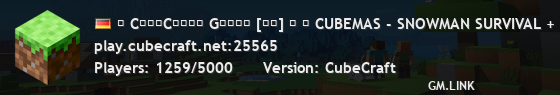 ⏴ CᴜʙᴇCʀᴀꜰᴛ Gᴀᴍᴇꜱ [ᴇᴜ] ⏵ ❄ CUBEMAS - SNOWMAN SURVIVAL + MAPS! ❄
