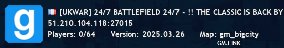 [UKWAR] 24/7 BATTLEFIELD 24/7 - !! THE CLASSIC IS BACK BY POPUL