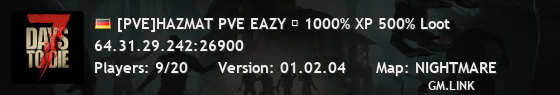 [PVE]HAZMAT PVE EAZY ☣ 1000% XP 500% Loot