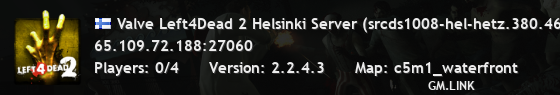 Valve Left4Dead 2 Helsinki Server (srcds1008-hel-hetz.380.46)