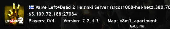 Valve Left4Dead 2 Helsinki Server (srcds1008-hel-hetz.380.70)