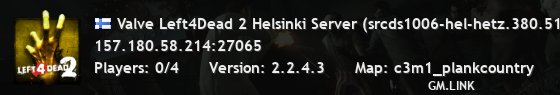 Valve Left4Dead 2 Helsinki Server (srcds1006-hel-hetz.380.51)