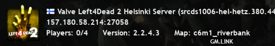 Valve Left4Dead 2 Helsinki Server (srcds1006-hel-hetz.380.44)