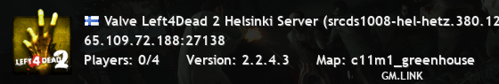 Valve Left4Dead 2 Helsinki Server (srcds1008-hel-hetz.380.124)