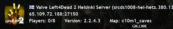 Valve Left4Dead 2 Helsinki Server (srcds1008-hel-hetz.380.136)