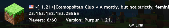 ♡] 1.21+[Cosmopolitan Club ♡ A mostly, but not strictly, feminine survival server!