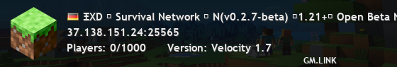 ΞΧD ⋘ Survival Network ⋙ Ν(v0.2.7-beta) ◤1.21+◢ Open Beta NOW! https://minecraft.nexd.to