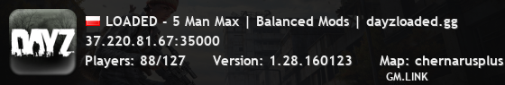 LOADED - 5 Man Max | Balanced Mods | dayzloaded.gg