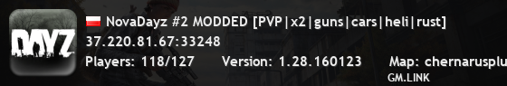 NovaDayz #2 MODDED [PVP|x2|guns|cars|heli|rust]