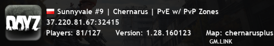 Sunnyvale #9 | Chernarus | PvE w/ PvP Zones