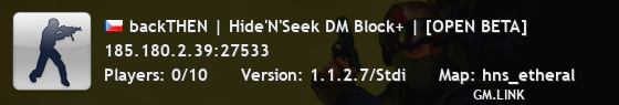backTHEN | Hide'N'Seek DM Block+ | [OPEN BETA]