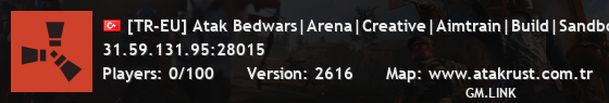 [TR-EU] Atak Bedwars|Arena|Creative|Aimtrain|Build|Sandbox|Park
