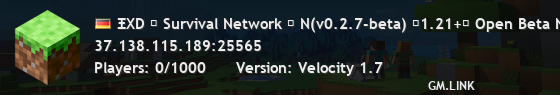 ΞΧD ⋘ Survival Network ⋙ Ν(v0.2.7-beta) ◤1.21+◢ Open Beta NOW! https://minecraft.nexd.to