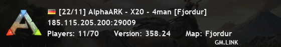 [22/11] AlphaARK - X20 - 4man [Fjordur]