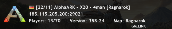 [22/11] AlphaARK - X20 - 4man [Ragnarok]