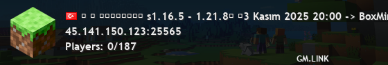 ᴛ ▚ ғᴀʀᴄʟᴜᴏ▞ s1.16.5 - 1.21.8➛ ₪3 Kasım 2025 20:00 -> BoxMining yeni sezon ₪
