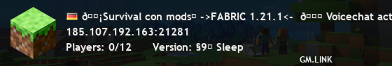 🗡Survival con mods⛏ ->FABRIC 1.21.1<-  🔉 Voicechat activado