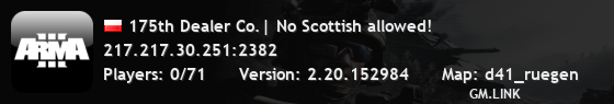 175th Dealer Co.| No Scottish allowed!