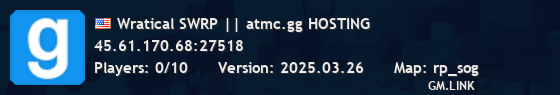 Wratical SWRP || atmc.gg HOSTING