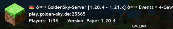 𐞅 GoldenSky-Server [1.20.4 - 1.21.x] 𐞅 100k+ Zeilen eigener Code ◆ Minions, Events u. mehr